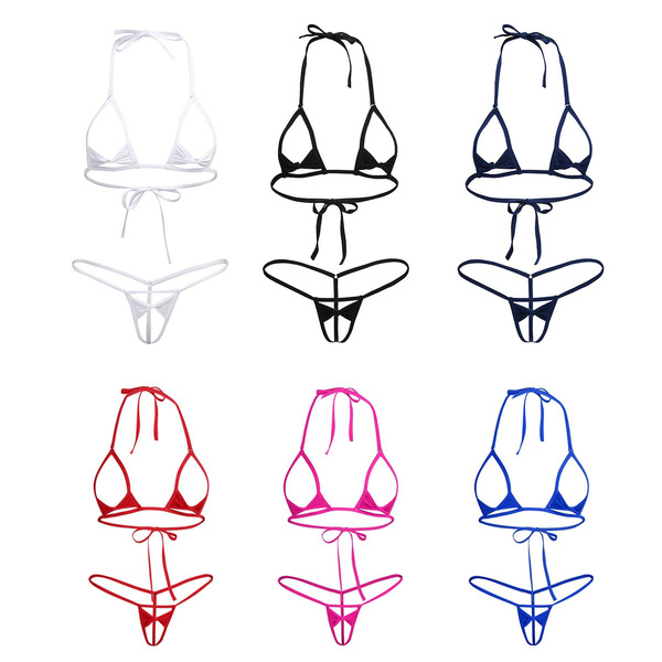 Women S Halter Triangle Bikini 2 Piece Swimsuit Extreme Swimwear Wish Women S Halter Triangle Bikini 2 Piece Swimsuit Extreme Swimwear Wish