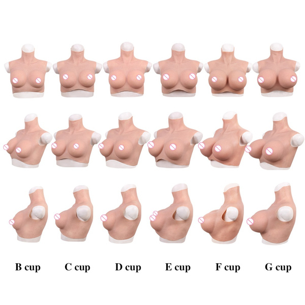 U-charmmore Silicone Breast Forms Breastplate Fake Breasts B-G Cup Fake  Boobs With Realistic Skin Texture For Crossdressser Transggender Drag Queen