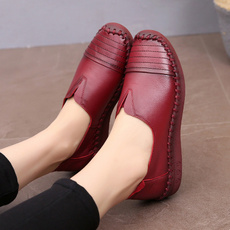 Flats, Woman, Genuine, leather