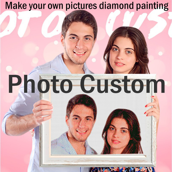 Custom Diamond Painting Kits Full Drill square for Adults，Personalized  Photo Customized 5D DIY Diamond Painting，Private Custom Your Own Picture  Wedding Home Decoration Birthday Gift Art( Don't Forget to Send the Photo to