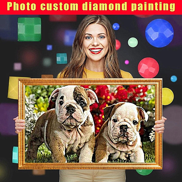 Custom Diamond Painting Kits for Adults with Your Photos, Customized Full  Round Drills Diamond Art, Custom Personalized Picture for Home Wall Decor