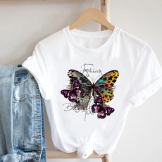 butterfly, Summer, Fashion, tee shirt women