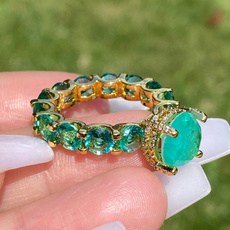 goldringsforwomen, emeraldring, gold, Engagement Ring