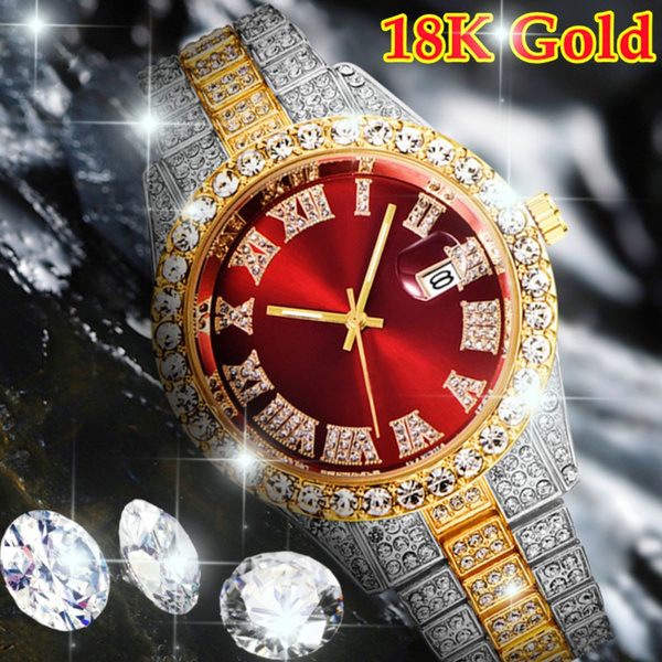 Iced out quartz outlet watch