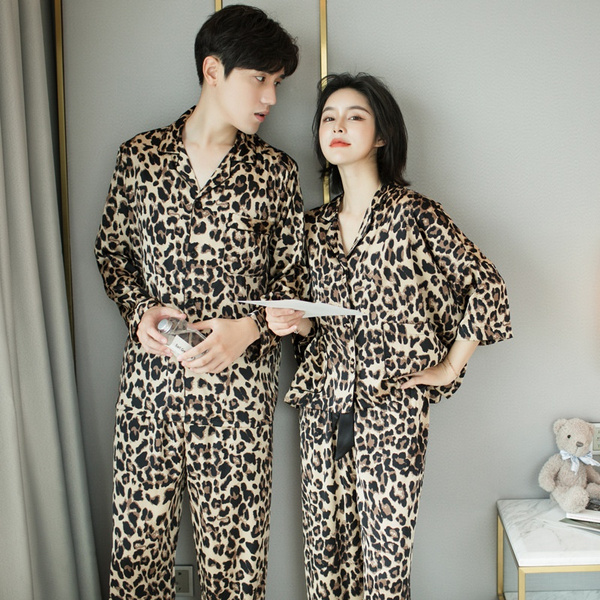 Leopard mens silk discount pajamas