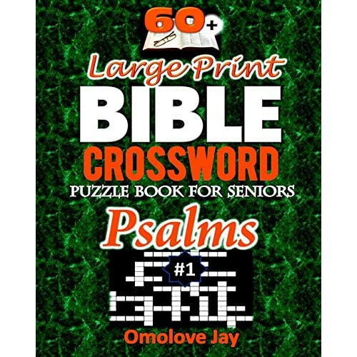 60+ Large Print BIBLE CROSSWORD Puzzle Book for Seniors PSALMS An