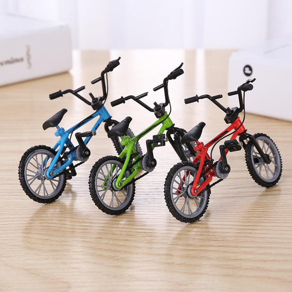 Mini Finger Mountain Bikes Diecast Nickel Alloy Stents Finger Bicycle