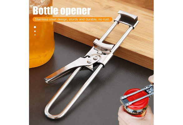 FVOWOH Stainless Steel Can Opener Adjustable Opener Master Opener Adjustable  Multifunctional Stainless Steel Can Opener Jar Lid Wine Glass Chiller  Holder(l1-Silver) - Yahoo Shopping