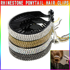 Fashion, ponytailhairclip, hair jewelry, rhinestonehairpin