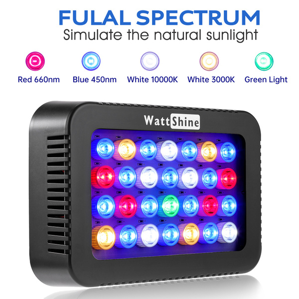 WEEK AQUA Z400SEA 120w Full Spectrum LED Aquarium Light for Coral Reef and Salt Water Fish Blue Marine Light