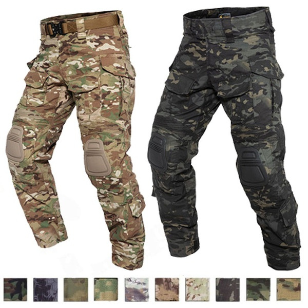 Men Outdoor Military Combat Work Pants Hiking Cargo Pants Army Soldier ...