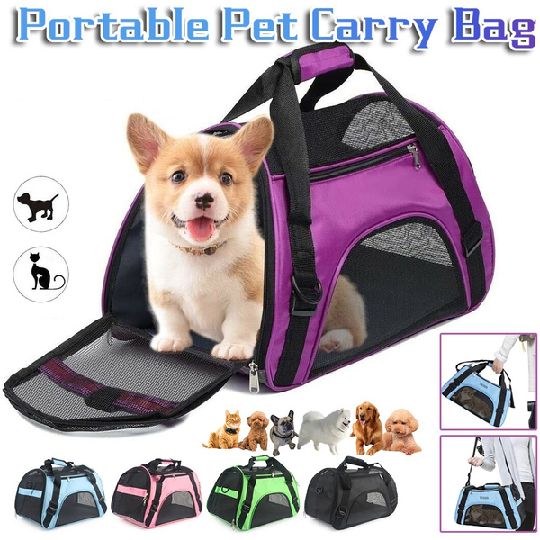 Pet Cat Dog Carrier Bag Airline Approved Breathable Pet Carrier Bag  Adjustable Shoulder Strap Portable Collapsible Pet Travel Carrie Pet Puppy  Handbags