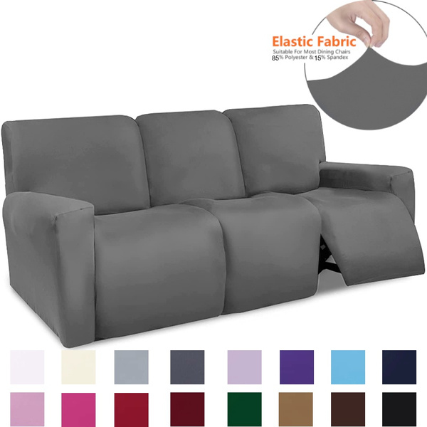 1 2 3 4 Seat Stretch Sectional Recliner Sofa Slipcover Soft Washable