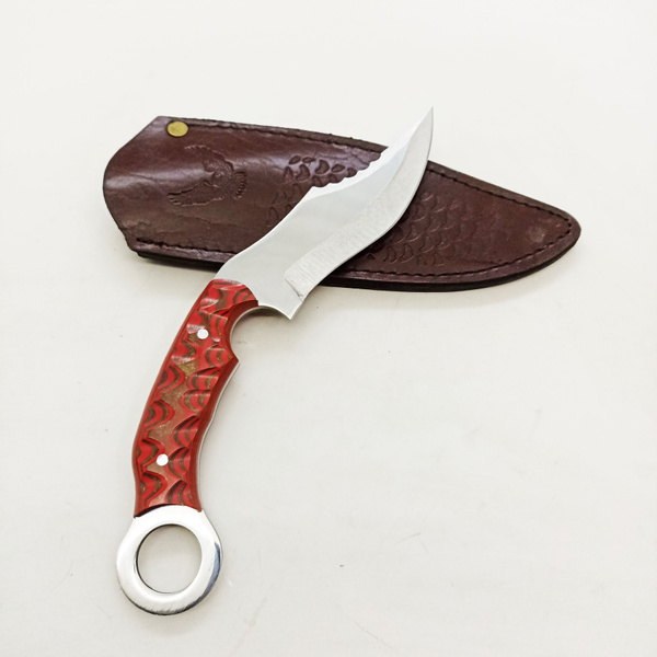 Red Handle Karambit KnifeHandmade Riddick KnifeCsgo Karambit KnifeCustom Karambit Knife