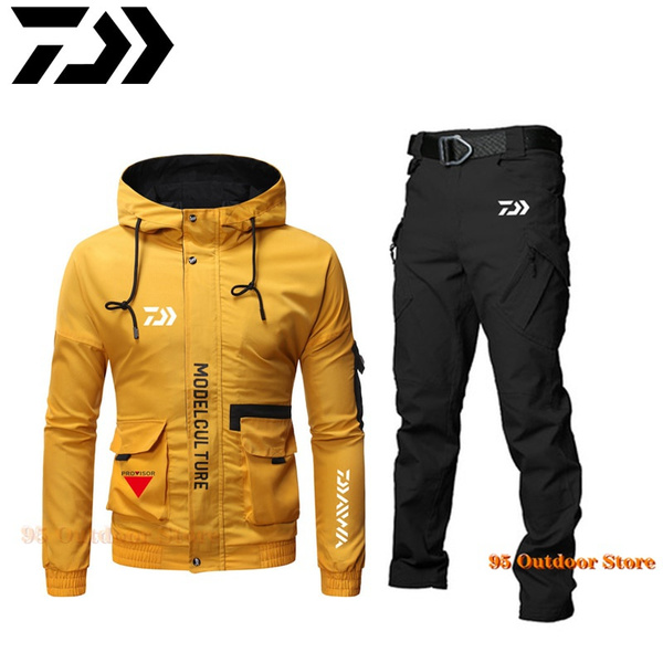 Daiwa Fishing Clothing Men Breathable Suit for Fishing Clothes Climbing  Outdoor Sport Fishing Suit Hooded Casual Set Daiwa Wear