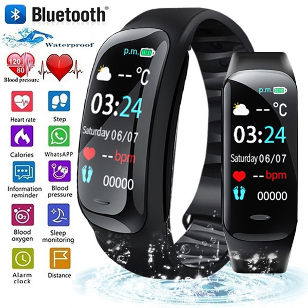 Blood Pressure Heart Rate Monitor Activity Tracker Fitness Smart Band for Sports 