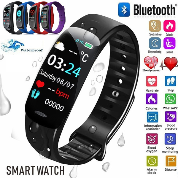F1 Smart Bracelet Heart Rate Monitor Blood Pressure Smart Band Health  Fitness Tracker Sports Smart Wristband