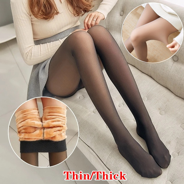 Women Autumn Winter Thin Thick Warm Leggings Super Elastic High Waist