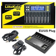 LiitoKala LII-S8 Battery Charger 8 Bay LCD Display for Li-ion(IMR