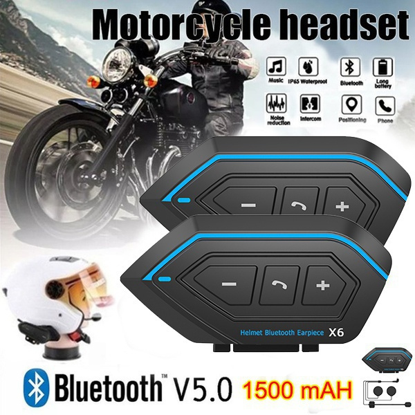 NEW Updated Waterproof Helmet Headset Wireless Bluetooth X6 Headset