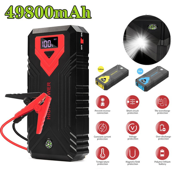 Jump Starter Power Bank 49800mAh Portable Charger Starting Device For 2 ...