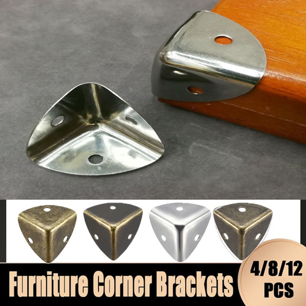 12pcs Furniture Corner Guard Furniture Corner Protectors Triangle Metal