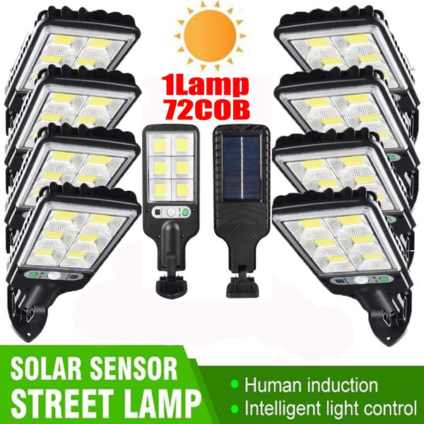 72COB Solar Street Light 72COB PIR Motion Sensor Dimmable Light 3 Modes ...