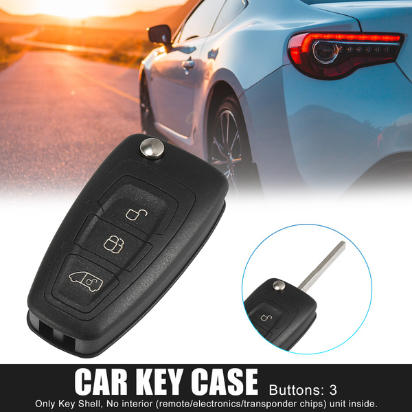 Car Remote Key Fob Cover Case For Ford Galaxy Transit Connect Custom - Black, Protective