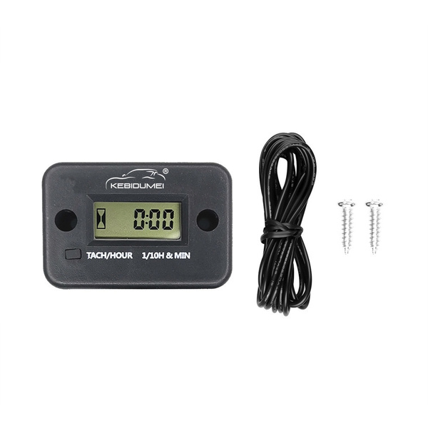 Vibration Hour Meter Wireless Digital LED Resettable Engine Gauge for