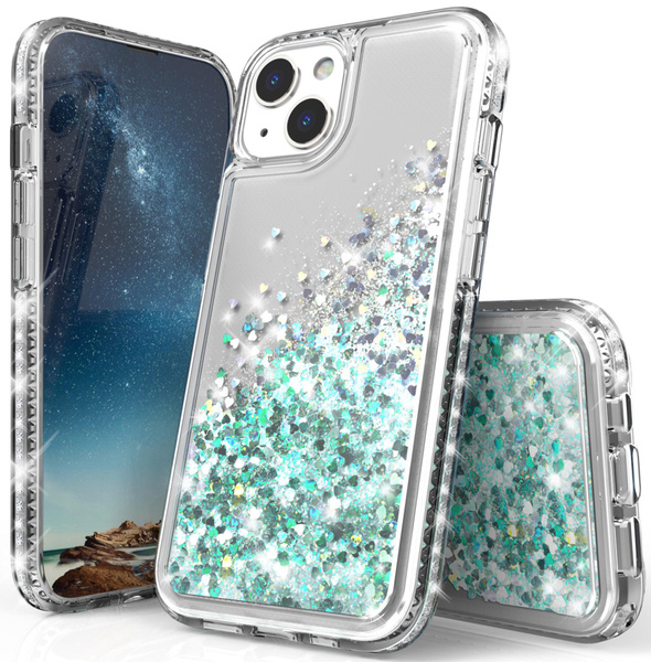 iphone 13 case clear glitter