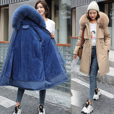 fur coat, hooded, parkajacket, Winter