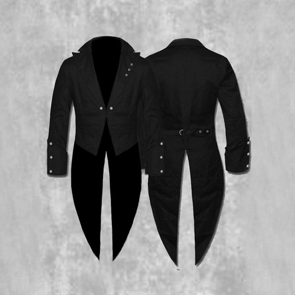 Men's Steampunk Tuxedo Jacket Black 