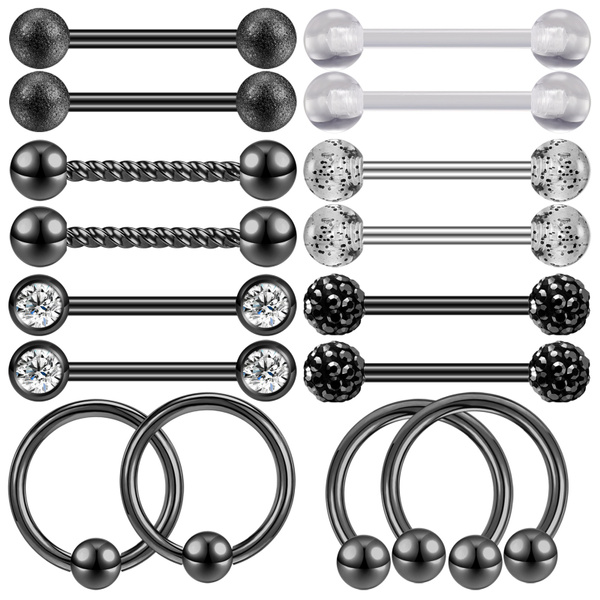 Nipple rings clearance barbells