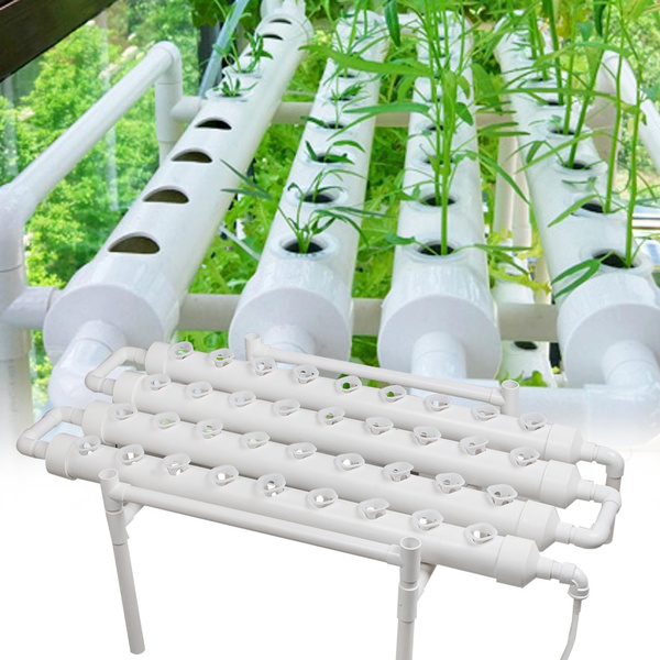 Image showcasing 2022NEW Hydroponic Grow Kit, 1 Layer 36Plant Sites 4 PVC Pipes ...