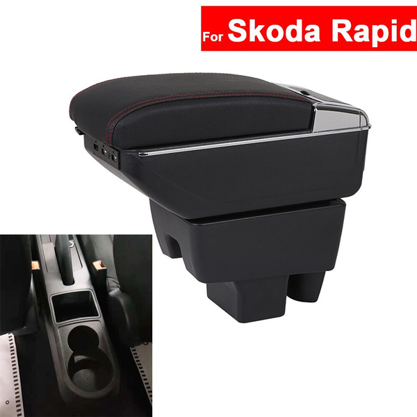 For Skoda Rapid Armrest Car Center Centre Console Storage Central Box