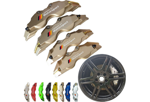 4 Pcs ABS Plastic Brake Caliper Cover With Sticker Motor Sport