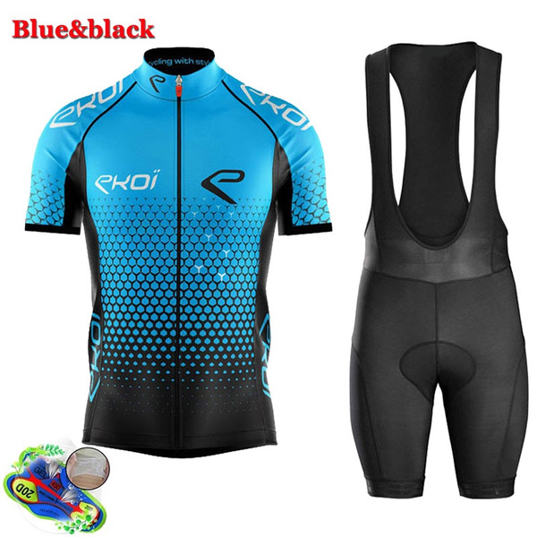 2022 NEW blue Pro Bicycle Team Short Sleeve Maillot Ciclismo