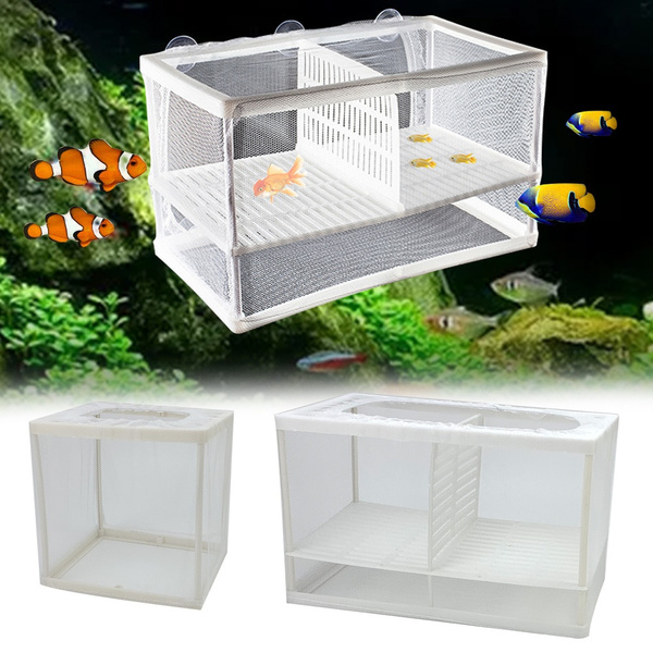 Aquarium Fish Isolation Box Small Fish Bowl Breeding Hatchery Isolation ...