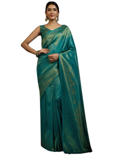 blouse, saree, Turquoise, sari