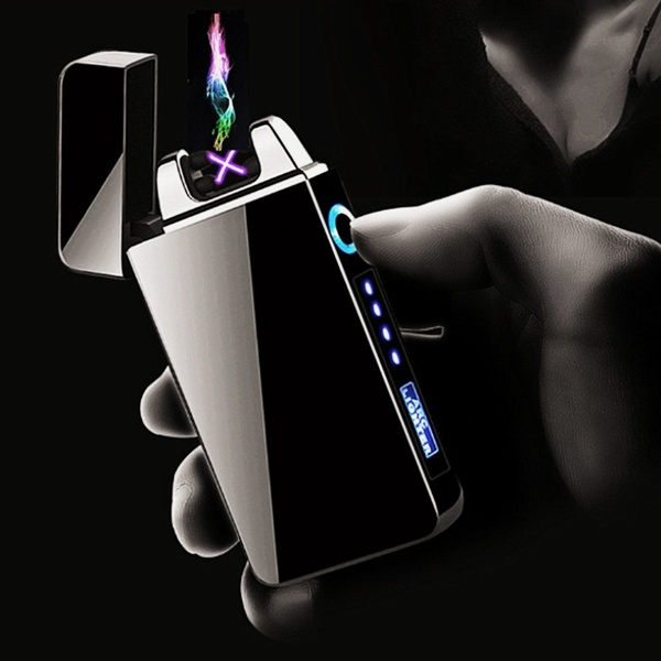 New Personalise Intelligent Induction Windproof Double Arc Lighter 