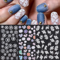 nail decoration, nail stickers, Flowers, art