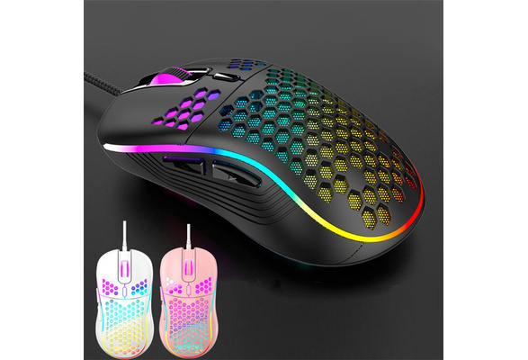 FIRSTBLOOD ONLY GAME. AJ380 69g Lightweight Gaming Mouse with Honeycomb  Shell, RGB Backlit, 16000 DPI PixArt 3338 Sensor, Programmable 6 Buttons