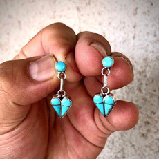 Sterling, Heart, Turquoise, Fashion