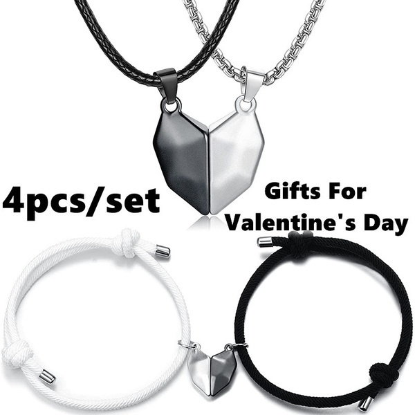 Heart Matching Necklaces Bracelets 