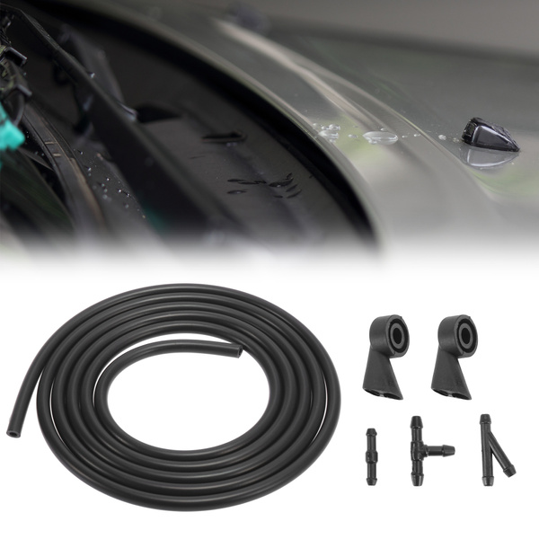 Front Windshield Washer Nozzles Kit with 2 Meters Windshield Washer
