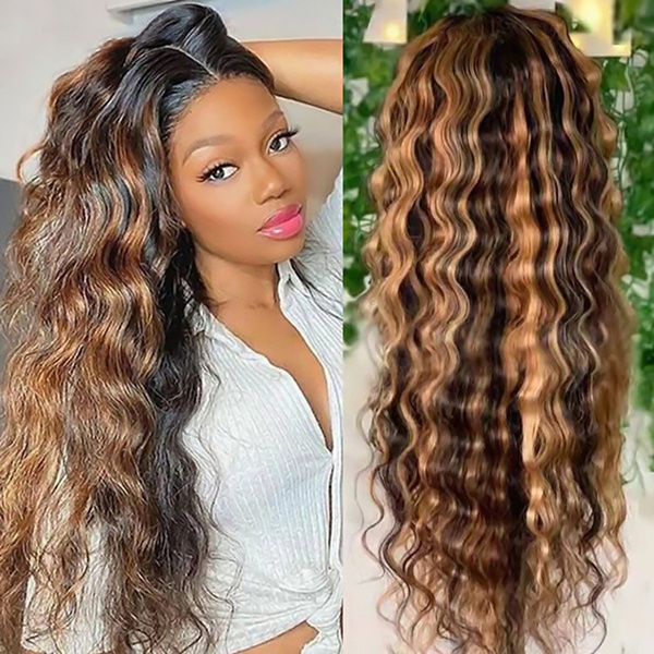 Curly wigs outlet ombre