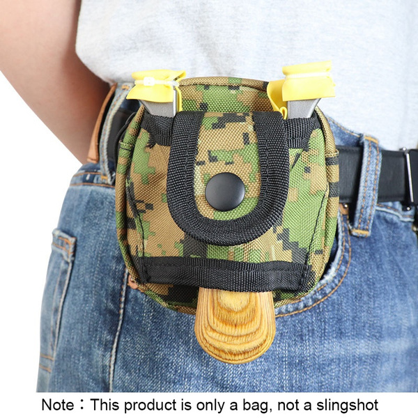 Outdoor Slingshot Bolsa De Cuero Para Canicas – Multifuncional, Con Cierre Magnético Y Clip Para Cinturón, Resistente Y Duradera