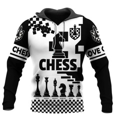 3D hoodies, Fashion, Love, Chess