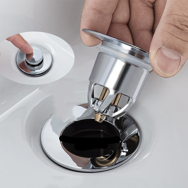 1/2Pcs Pop-Up Universal Sink Drain Plug Deodorant Bathtub Drain Plug Bathroom Wash Basin Drain ...
