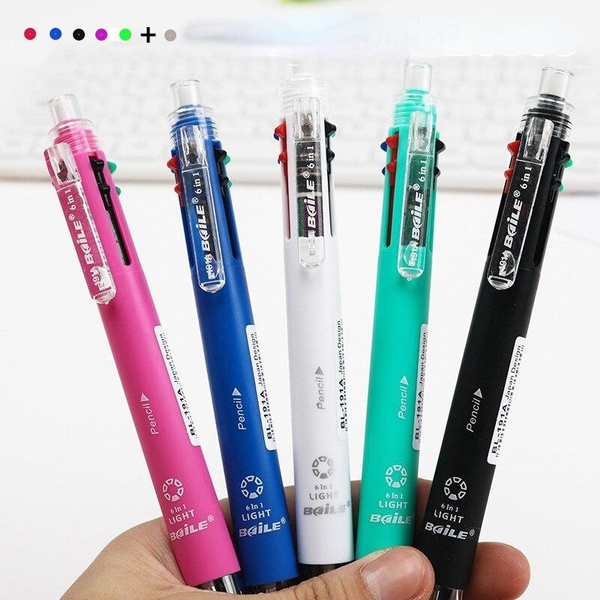 Ballpoint Pen Mechanical Pencil Multicolor Pen In One 6-in-1 5